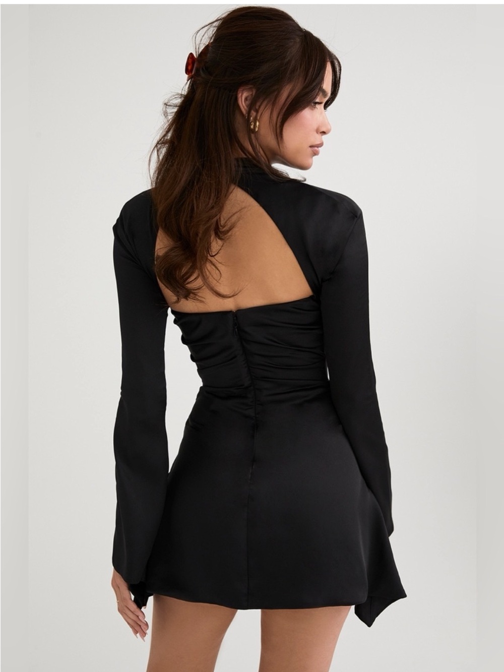 House of CB Toira Black Draped Corset Dress SZ S VGUC - Picture 3 of 9